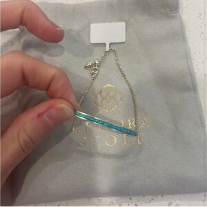 Kendra Scott Eloise - gold Tiffany blue adjustable clasp bracelet